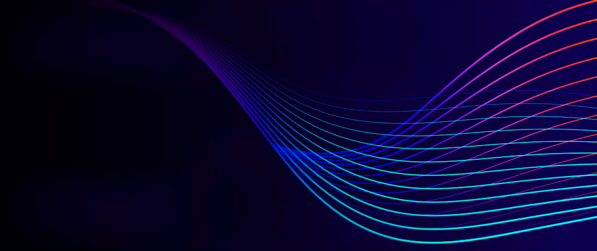 AI Sound Separation tab showing different shades of blue lines flowing into a curve